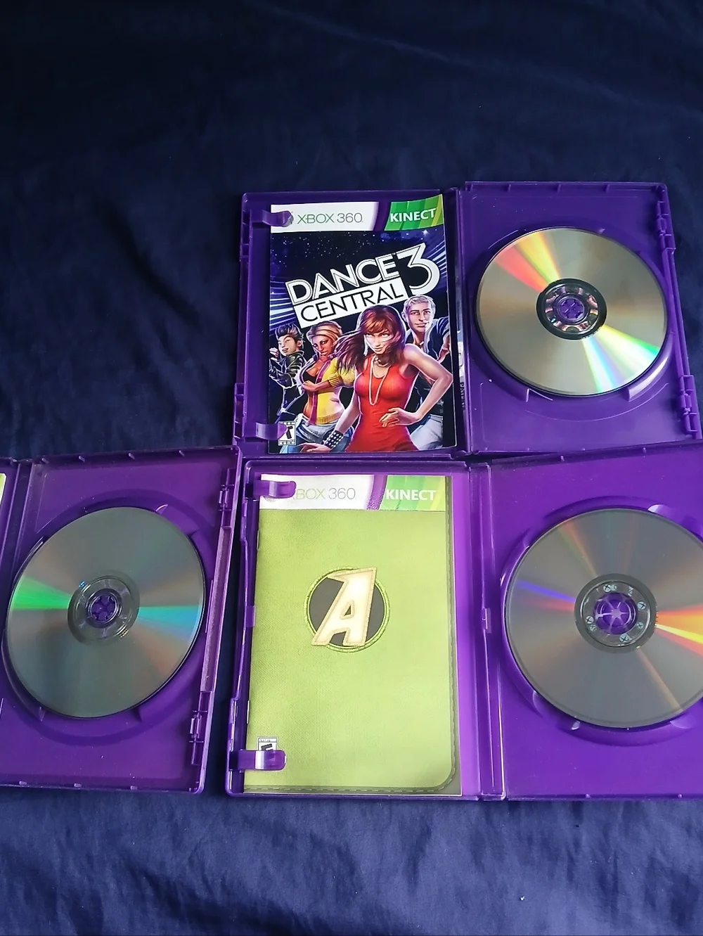 Microsoft Xbox 360 Kinect Games Bundle — Purple & Green Accents